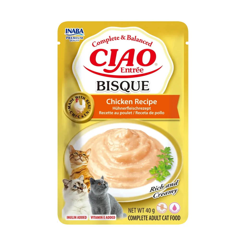 Front packaging of Ciao Entrée Bisque Chicken Recipe