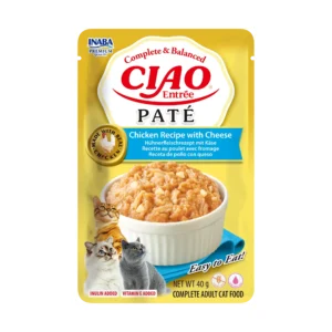 Front packaging of Ciao Entrée Paté Chicken Recipe with Cheese