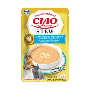 Front packaging of Ciao Entrée Stew Chicken Recipe with Cheese