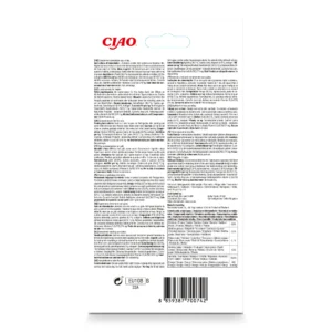 Front packaging of Churu Chicken With Shrimp Recipe cat treats, 4 tubes pack.