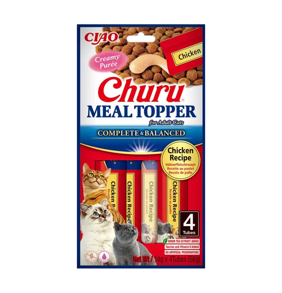 Front packaging of Churu MEAL TOPPER Chicken Recipe