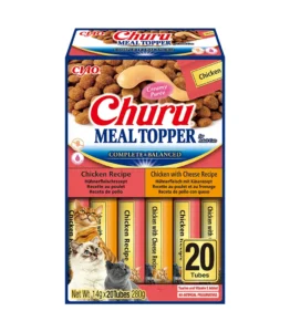 Front packaging of Churu MEAL TOPPER Chicken Variety, 20 tubes pack