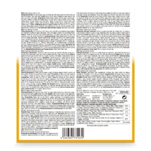Back of Churu Multipack Chicken Varieties packaging showin ingredients and nutritional analysis.