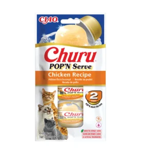 Front packaging of Churu POP'N SERVE Chicken Recipe