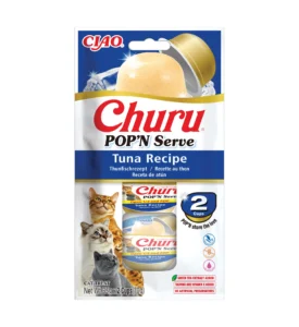 Front packaging of Churu POP'N SERVE Tuna Recipe