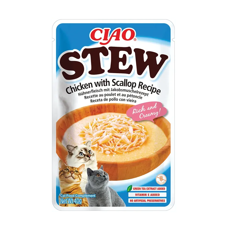 Front packaging of Ciao STEW Chicken with Scallop Recipe