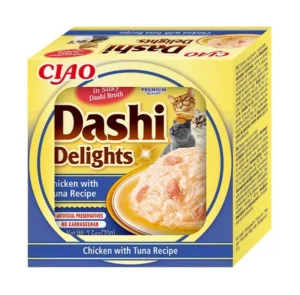 Back of Dashi DELIGHTS Chicken with Tuna Recipe