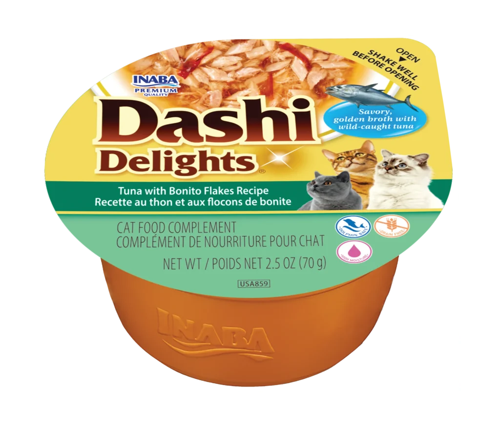 Front packaging of Dashi DELIGHTS TUNA Tuna with Bonito Flakes Recipe