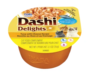 Front packaging of Dashi DELIGHTS TUNA Tuna with Cheese Recipe