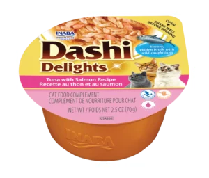 Front packaging of Dashi DELIGHTS TUNA Tuna with Salmon Recipe