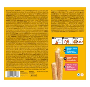 Back of Dog Churu ROLLS 20P Chicken Variety, 20 tubes pack