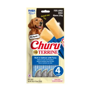 Front packaging of Dog Churu Terrine Rich in Salmon with Tuna