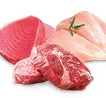Variedad de pollo, ternera, atún y salmón 1