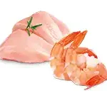 Pollo con gambas