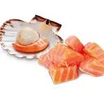 Salmón con vieira