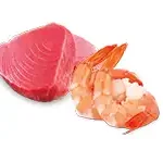 Atún con gamba